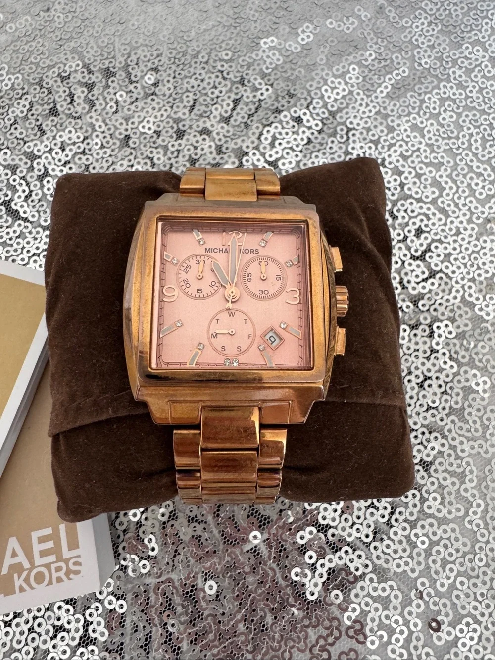 Michael Kors Rose Gold Square Chronograph Men’s Watch